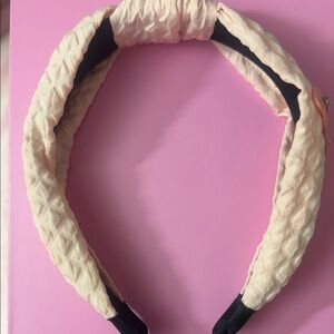 Cream Textured Headband